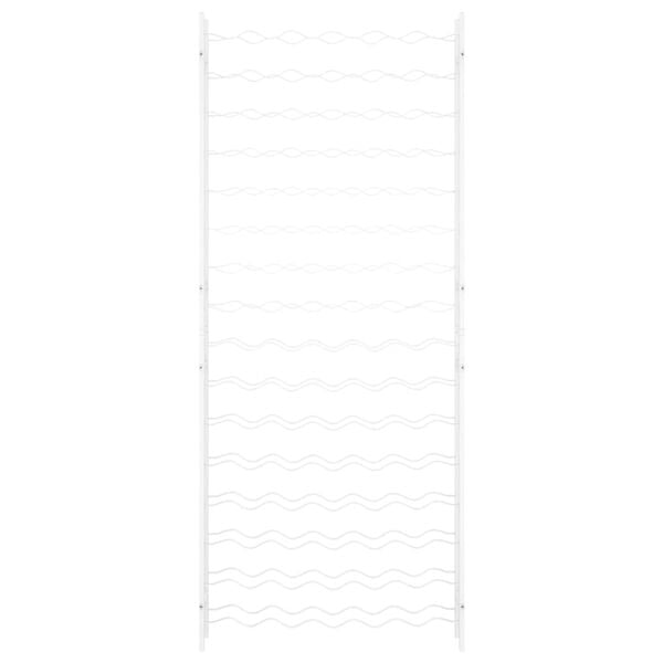 vidaXL Portabottiglie per 96 Bottiglie Metallo Bianco