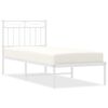 vidaXL Giroletto con Testiera Metallo Bianco 80x200 cm