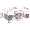 vidaXL Set Divano da Giardino 11 pcs Grigio Poly Rattan
