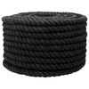 vidaXL Corda di Cotone 16 mm 100 m Nero 100% Cotone