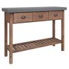 vidaXL Tavolo Consolle 110x35x80 cm in Legno Massello di Abete