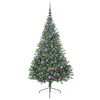 vidaXL Albero di Natale artificiale con luci integrate Verde 180 cm