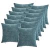 vidaXL Federa 12 pz HEERLEN Blu 40 x 40 cm Tessuto Chenille
