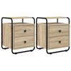 vidaXL Armadio da Notte 2 pz Rovere Sonoma Legno ingegnerizzato