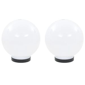 vidaXL Set Lampade a LED Sferiche 2 pz 20 cm in PMMA