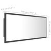 vidaXL Specchio da Bagno LED Grigio Lucido 100x8,5x37 cm in Acrilico