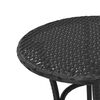 vidaXL Set da Bistr&ograve; 3 pz con Cuscini Nero in Polyrattan