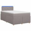 vidaXL Letto box spring con materasso Tortora 120 x 190 cm Tessuto