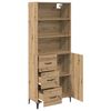 vidaXL Credenza con cassetto Rovere artigianale 69,5 x 34 x 180 cm
