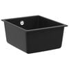 vidaXL Lavello Nero 370 x 460 mm 80% Quarzo e 20% Resina