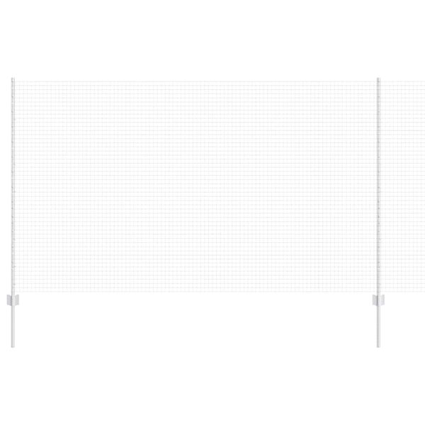 vidaXL Recinzione con Posto Argento 1,4 x 10 m Acciaio