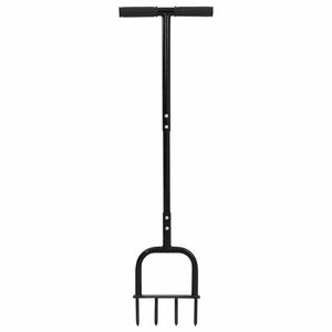 vidaXL Strumento Aeratore per Prato Nero 95 x 27 cm Plastica
