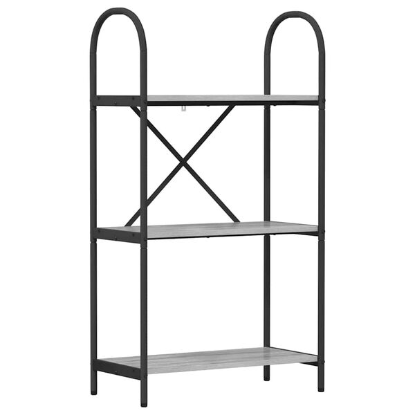 vidaXL Libreria Grigio Sonoma 60 x 30 x 109 cm Legno multistrato