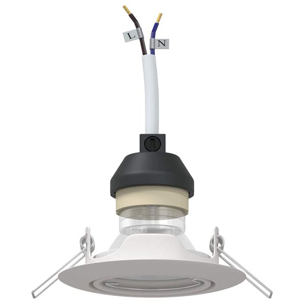 vidaXL Spotlight 12 pcs Bianco 9 x 9 x 2.5 cm Metallo