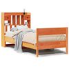 vidaXL Letto Libreria senza Materasso Marrone Cera 100x200 cm in Pino