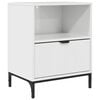 vidaXL Armadio da Notte Bianco lucido 49 x 36 x 61 cm