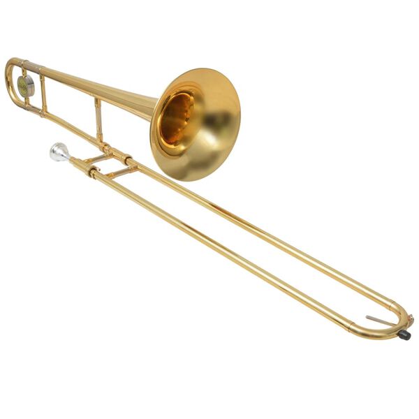 VidaXL Trombone in Ottone giallo con oro laccato Bb