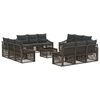 vidaXL Set Divano da Giardino 13 pcs Grigio polyrattan