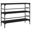 vidaXL Tavolino Consolle Nero 100x32x75 cm in Legno Multistrato