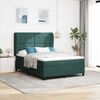 vidaXL Letto a molle con materasso Verde Scuro 200 x 160 cm Poliestere