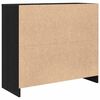 vidaXL Credenza Rovere Nero 85x34x76 cm in Legno Multistrato