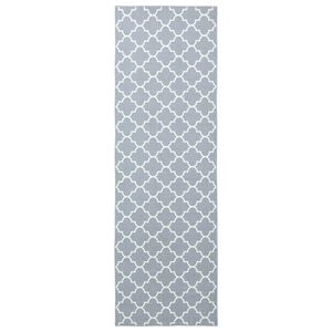 vidaXL Runner Tappeto ORIZ 1150 gsm Grigio e Bianco