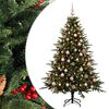 vidaXL Albero di Natale artificiale con palline 210 cm 300 LED