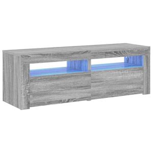 vidaXL Mobile Porta TV con Luci LED Grigio Sonoma 120x35x40 cmcm
