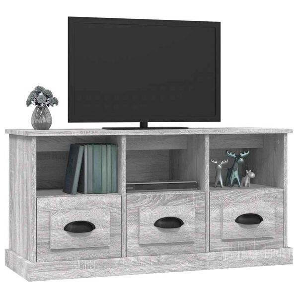 vidaXL Mobile Porta TV Grigio Sonoma 100x35x50 cm in Legno Multistrato