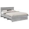 vidaXL Struttura del letto con testiera Grigio Sonoma 140 x 200 cm