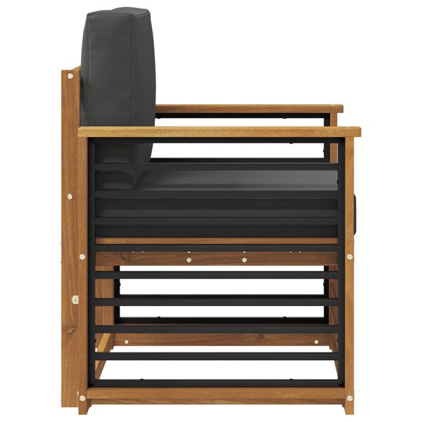 vidaXL Set di divani da esterno con cuscino Naturale 71 x 63 x 73 cm