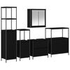 vidaXL Set di mobili per il bagno 5 pz Nero 36 x 35 x 165 cm