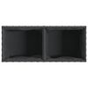 vidaXL Fioriera da Giardino con 2 Vasi Nera 72x30x32 cm in Polyrattan
