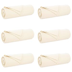 vidaXL Coperte da Pile 6 pz Crema 210 x 140 cm 2.48 kg Panno