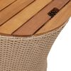 vidaXL Tavolini da Giardino 2pz con Piano in Legno Beige in Polyrattan