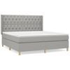 vidaXL Giroletto a Molle con Materasso Grigio Chiaro160x200 cm Tessuto