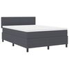 vidaXL Letto a Sorgente LED Grigio Scuro e Bianco 140 x 200 cm