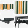 vidaXL Tenda Retrattile Verde e Giallo 400 &times; 300 cm