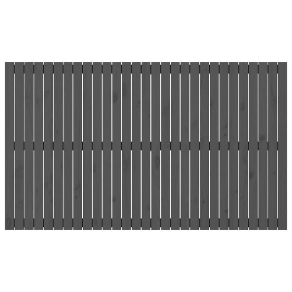 vidaXL Testiera da Parete Grigia 185x3x110cm in Legno Massello di Pino