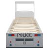vidaXL Letto Bimbo Auto della Polizia con Scrivania 90x200 cm