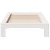 vidaXL Letto senza Materasso Bianco 75x190 in Legno Massello di Pino