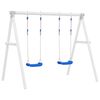 vidaXL Seggiolini per Altalena con Corde 2 pz Blu 37x15 cm Polietilene