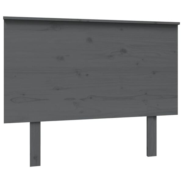 vidaXL Testiera per Letto Grigia 104x6x82,5 cm Legno Massello di Pino
