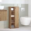 vidaXL Mobile da Bagno con Portarotolo Rovere Artigianale 39x22x90 cm