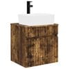 vidaXL Mobile lavabo da parete Rovere Fumo 49 x 41 x 63 cm