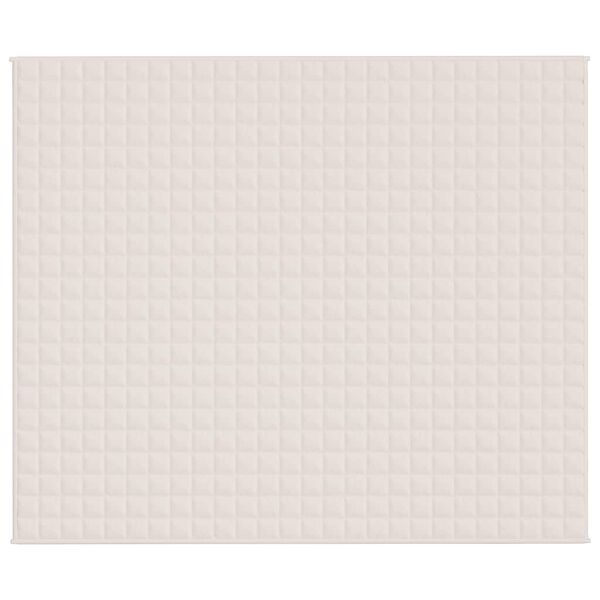 vidaXL Coperta Ponderata Crema Chiaro 220x260 cm 15 kg Tessuto