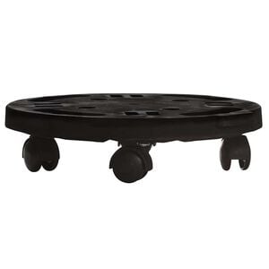 vidaXL Carrello per Piante con Ruote Diametro 30 cm Nero 170 kg