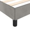 vidaXL Giroletto senza Materasso Grigio Chiaro 100x200 cm Velluto