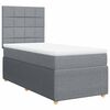 vidaXL Giroletto a Molle con Materasso Grigio Chiaro 80x200 cm Tessuto