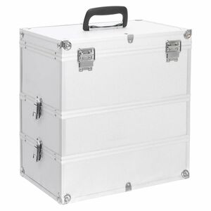 vidaXL Valigia per Cosmetici 37x24x40 cm Argento in Alluminio